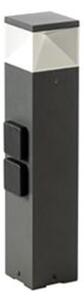 Paletto Basso Moderno Diamond Con Prese Alluminio Grafite 12W Led 3000K