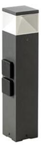 Paletto Basso Moderno Diamond Con Prese Alluminio Grafite 12W Led 4000K