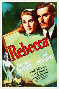 Riproduzione Rebecca Alfred Hitchcock Retro Cinema Movie Poster, (26.7 x 40 cm)