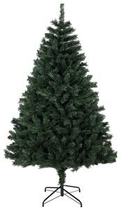 Albero di Natale Artificiale Ø110x180 cm con 820 Rami Ignifughi e Base in Acciaio Verde