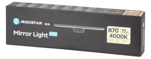 Aigostar - Illuminazione per specchio da bagno a LED 8W/230V 4000K 40 cm IP44 nero