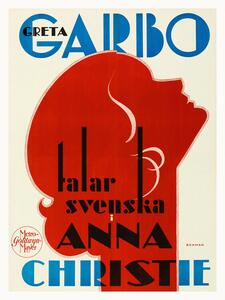 Riproduzione Anna Christie Ft Greta Garbo Retro Movie Cinema, (30 x 40 cm)