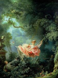 Riproduzione The Happy Accidents of the Swing - Jean-Honor Fragonard