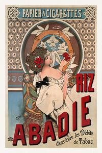 Riproduzione Riz Abadie Vintage Art Nouveau Cigarette Advert - Alfons Alphonse Mucha
