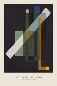 Riproduzione Construction Original Bauhaus in Black 1924 - Laszlo L szl Maholy-Nagy, (26.7 x 40 cm)