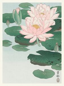 Riproduzione Water Lily Lotus Japandi Vintage - Ohara Koson
