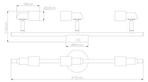Globo 57385-3 - Faretto LED KINLEY 3xGU10/3W/230V