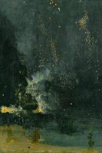 Riproduzione Nocturne in Black Gold The Fallen Rocket - James McNeill Whistler