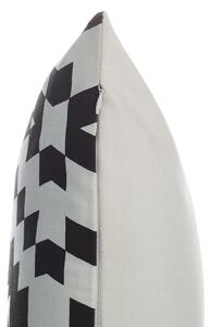 Set di 2 cuscini decorativi in cotone bianco e Nero motivo a rombi 45 x 45 cm stampa geometrica glamour arredamento moderno accessori Beliani