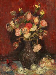 Riproduzione Vase with Cinese Asters Gladioli Vintage Flowers - Vincent van Gogh