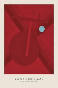 Riproduzione Composition G4 Original Bauhaus in Red 1926 - Laszlo L szl Maholy-Nagy, (26.7 x 40 cm)