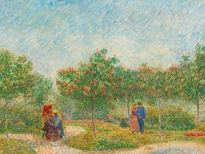 Riproduzione Garden with Courting Couples Square Saint-Pierre - Vincent van Gogh, (40 x 30 cm)