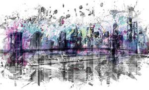 Illustrazione Modern Art New York City Skyline Splashes, Melanie Viola