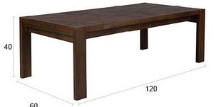 Tavolino da salotto colore naturale scuro in legno massiccio 60x120 cm Bruneau – Dutchbone
