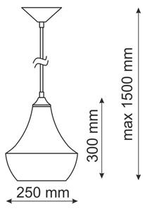 Lampada a sospensione MODERN E27/60W nero
