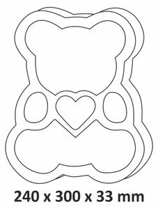 Lampada LED per bambini LED/2xAA orso rosa