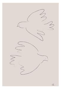 Illustrazione Two Doves, Studio Collection, (26.7 x 40 cm)