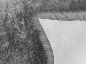 Tappeto in pelle grigio chiaro Pelle di montone soffice copriletto soggiorno camera da letto Beliani