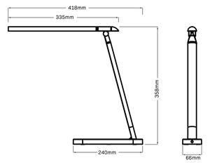 Lampada da tavolo LED dimmerabile con funzione Touch MADERA LED/7W/230V bianco