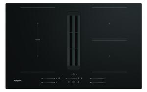 Hotpoint Ariston Piano Cottura Induzione con Cappa Integrata Aspirante 4 Fuochi Larghezza 82 cm in Vetroceramica colore Nero - TVH80FB01