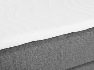 Letto Boxspring Imbottito di colore Grigio Chiaro Materasso a Molle 180 x 200 cm matrimoniale Beliani