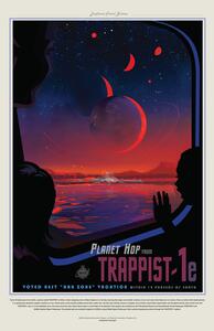 Illustrazione Trappist 1e Planet Moon Poster - Space Series Nasa