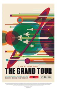 Illustrazione The Grand Tour Retro Planet Poster - Space Series Nasa