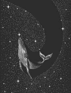 Illustrazione Starry Whale, Aliriza Cakir, (30 x 40 cm)