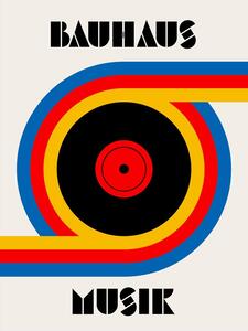 Illustrazione Bauhaus Musik Vinyl, Retrodrome