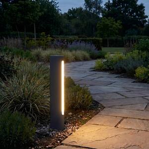 Lampione a LED Lucande Celiora, altezza 45 cm, antracite, IP65 Celiora, Nero, Alluminio, Moderno
