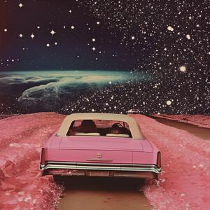 Illustrazione Pink Cruise in Space Collage Art, Samantha Hearn