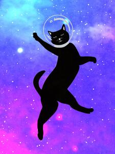 Illustrazione Happy Space Cat, Raissa Oltmanns