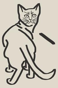 Illustrazione Line Art Cat Drawing 5, Little Dean