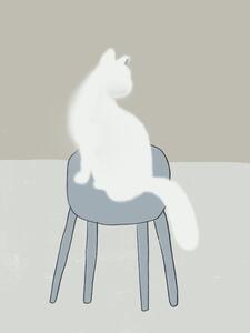 Illustrazione White feline, Little Dean