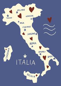 Illustrazione Italiy Map, Studio Dolci