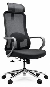 Sedia da ufficio ergonomica con schienale a rete e poggiatesta regolabile