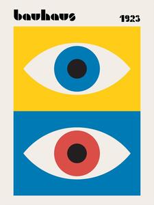 Illustrazione Bauhaus Eyes Abstract, Retrodrome
