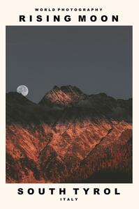 Fotografia Rising Moon South Tyrol Italy, (30 x 40 cm)