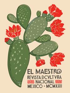 Riproduzione El Maestro Magazine Cover No 1 Mexican Art Cactus