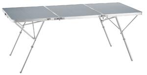 Tectake 405090 tavolo pieghevole in alluminio jumbo con maniglia 180 x 70 x 70 cm - argento