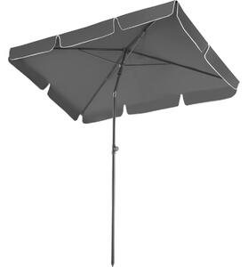Tectake 403788 ombrellone vanessa 200 x 125 cm regolabile in altezza e inclinabile - grigio