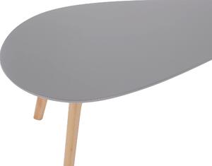 Set di 2 tavolini a nidocon piano grigio gambe in legno tavolino da caffè minimalista scandinavo Beliani