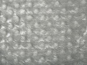 Coperta Grigio Chiaro Plaid 200 x 220 con nappe Texture Popcorn Morbido Copriletto Beliani