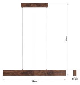 Eglo 39346 - Lampadario a sospensione con cavo CLIMENE LED/17W/230V + LED/4,2W noce
