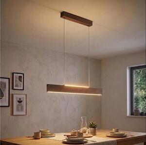 Eglo 39346 - Lampadario a sospensione con cavo CLIMENE LED/17W/230V + LED/4,2W noce