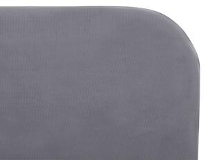 Letto rivestimento in velluto grigio Super King Size Gambe dorate Testiera a doghe 180 x 200 cm Design minimalista Beliani