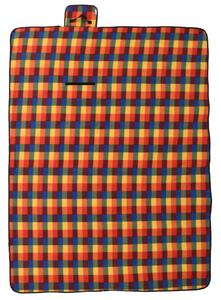 Tovaglia Picnic Pieghevole Quadri Multicolore 200x150cm Velluto