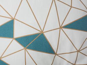 Set di 2 cuscini decorativi in cotone blu motivo geometrico 45 x 45 cm Net Decor Accessori Beliani