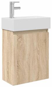Mobile bagno con rubinetto Rovere Sonoma 45,5 x 22,5 x 84 cm