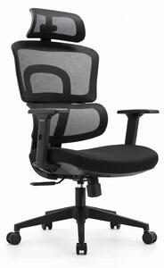 Sedia da ufficio ergonomica con poggiatesta e braccioli regolabili
